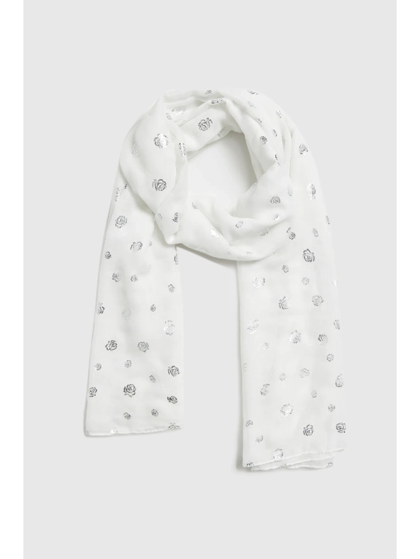 Moodo Fehér nyomott sál Moodo