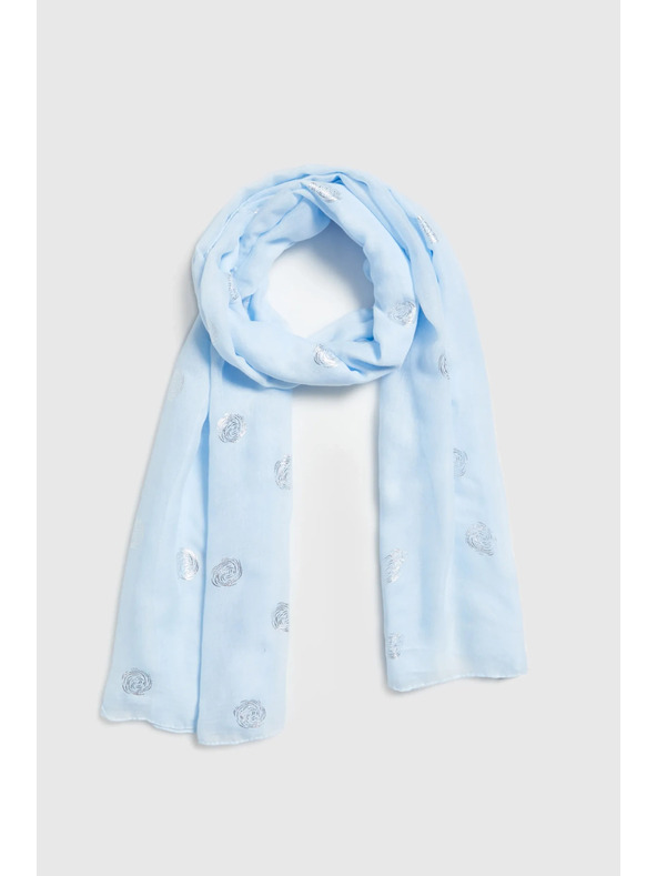 Moodo Kék fémes nyomatú sál Moodo