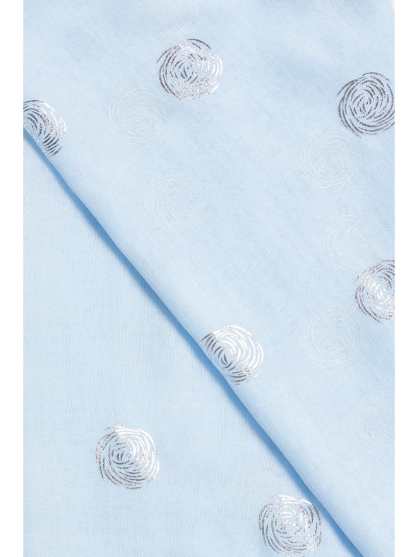 Moodo Kék fémes nyomatú sál Moodo