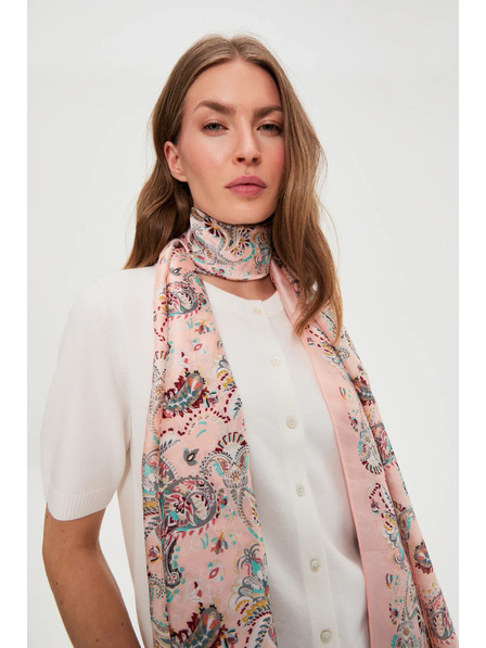 Moodo Rózsaszín mintás sál Moodo