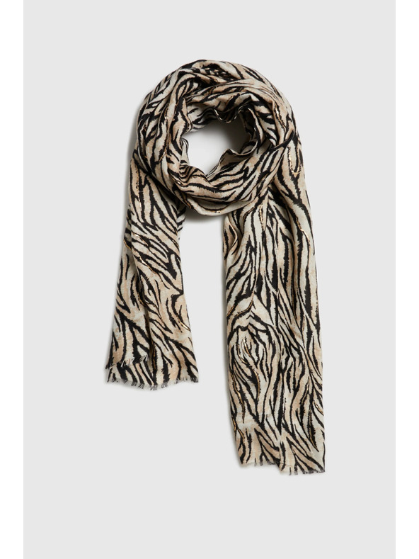 Moodo Bézs állat mintás sál Moodo
