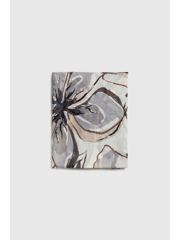 Moodo Szürke virágos sál Moodo