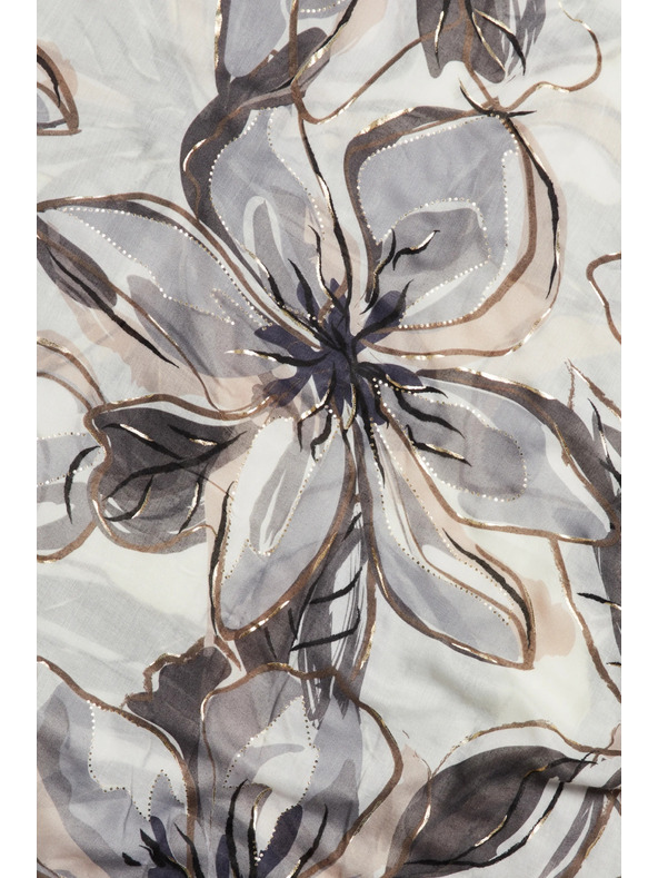 Moodo Szürke virágos sál Moodo