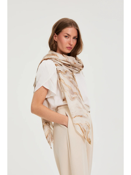 Moodo Bézs márvány mintás sál Moodo