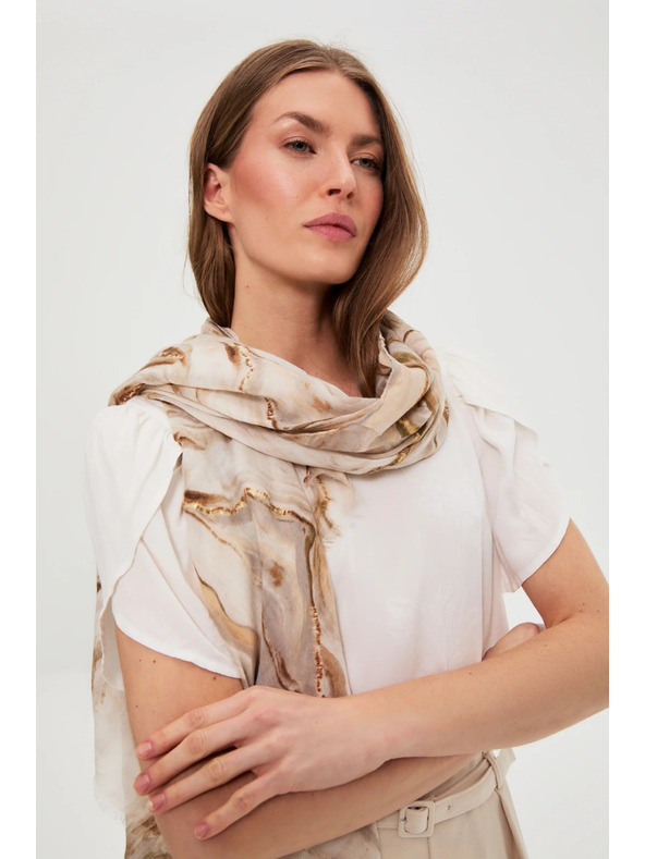 Moodo Bézs márvány mintás sál Moodo