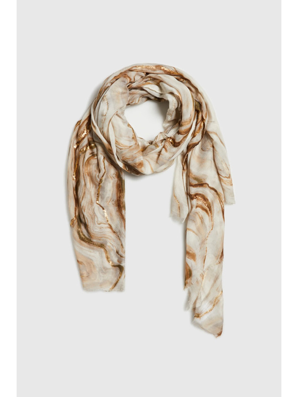 Moodo Bézs márvány mintás sál Moodo