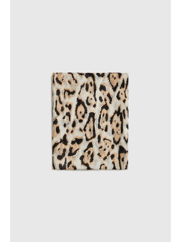 Moodo Bézs leopárdmintás sál Moodo