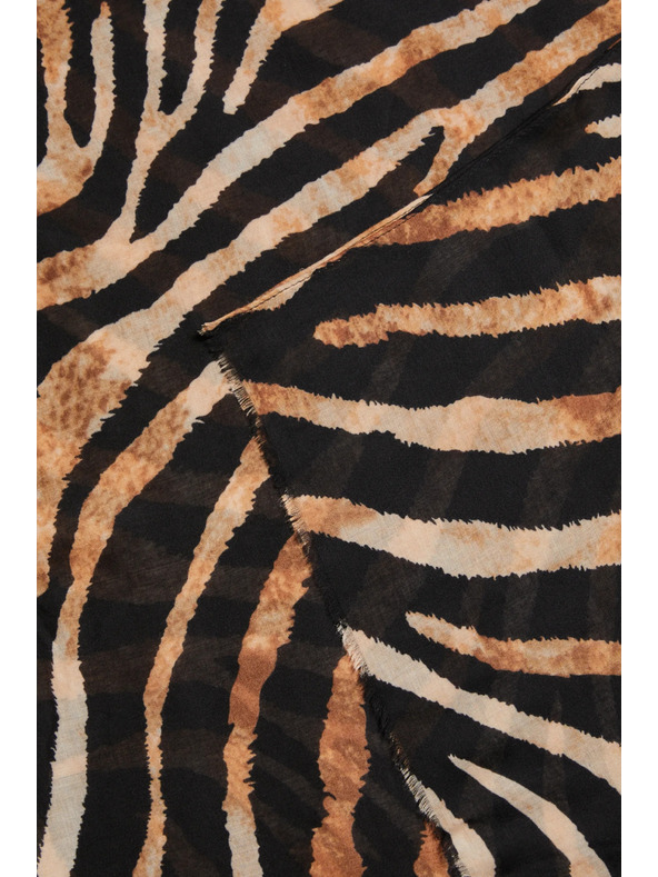 Moodo Fekete állatmintás sál Moodo