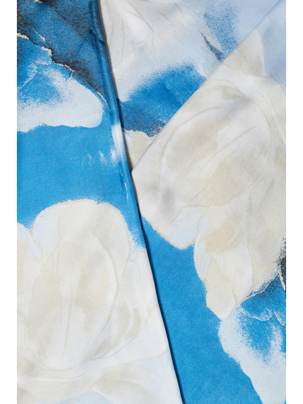 Moodo Virágmintás világoskék sál Moodo