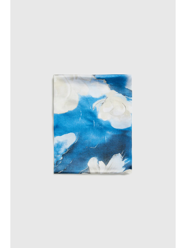 Moodo Virágmintás világoskék sál Moodo