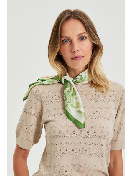 Moodo Mintás zöld kendő Moodo