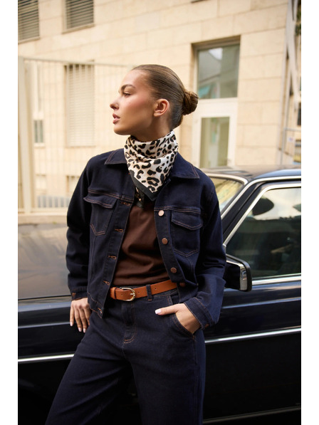 Moodo Barna leopárd mintás kendő Moodo