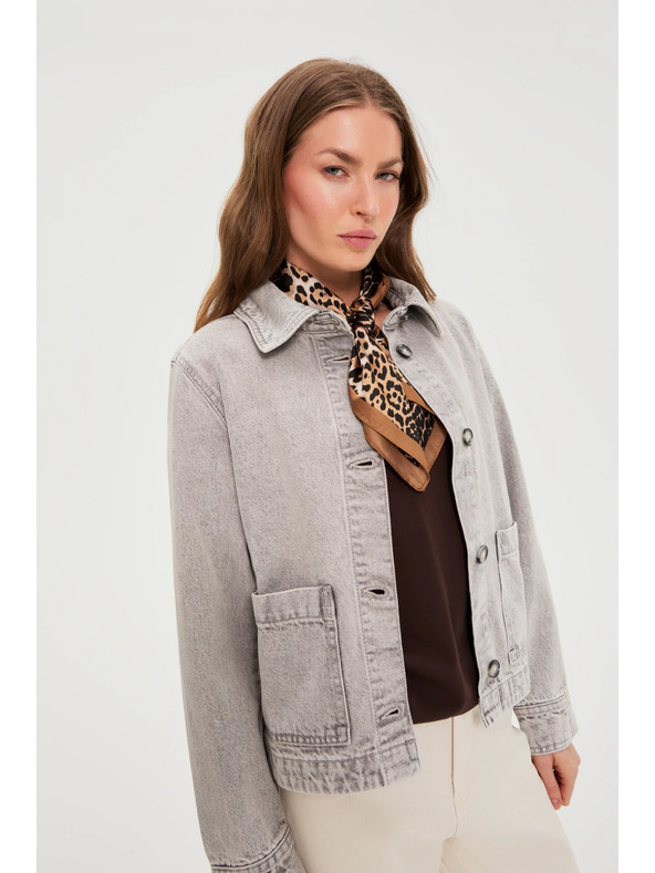 Moodo Barna leopárd mintás kendő Moodo