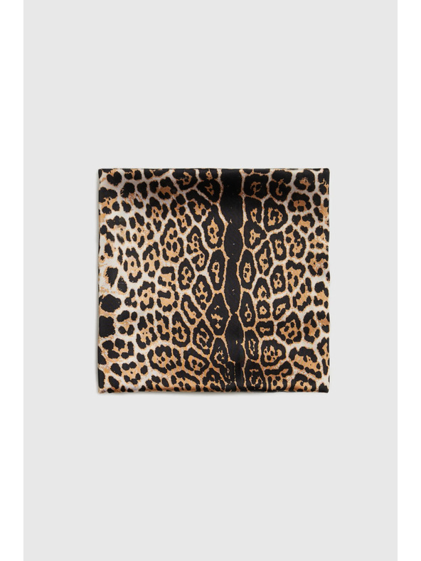 Moodo Barna leopárd mintás kendő Moodo