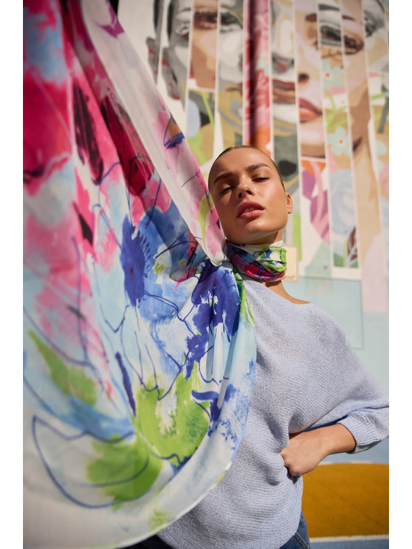 Moodo Mintás kék sál Moodo