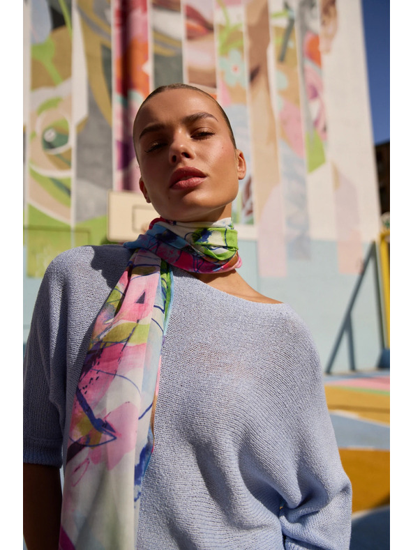 Moodo Mintás kék sál Moodo