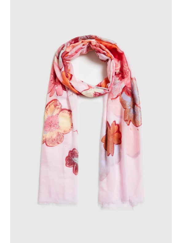 Moodo Virágos rózsaszín sál Moodo