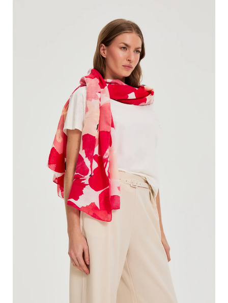 Moodo Virágmintás piros sál Moodo