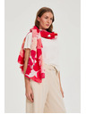 Moodo Virágmintás piros sál Moodo