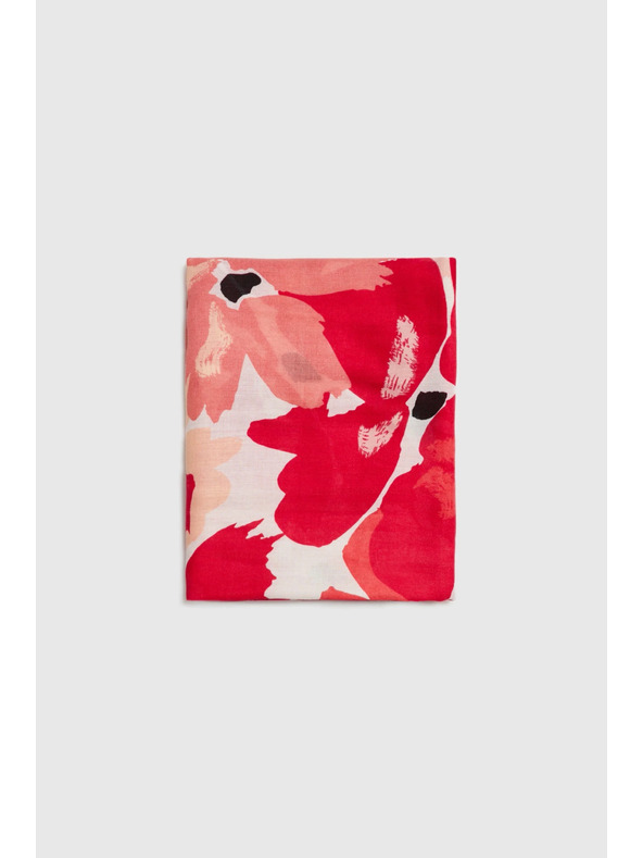 Moodo Virágmintás piros sál Moodo