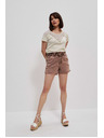 Moodo Karamell magas derekú farmer rövidnadrág Moodo