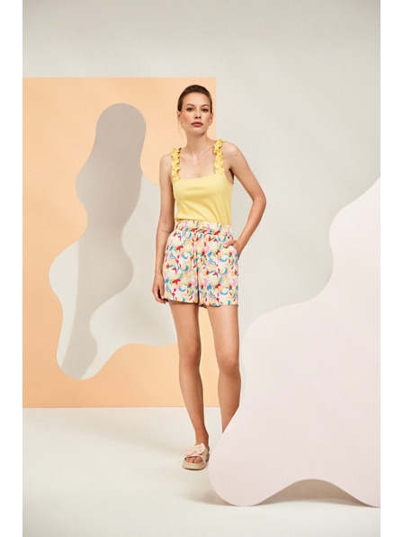 Moodo Lila mintás rövidnadrág Moodo