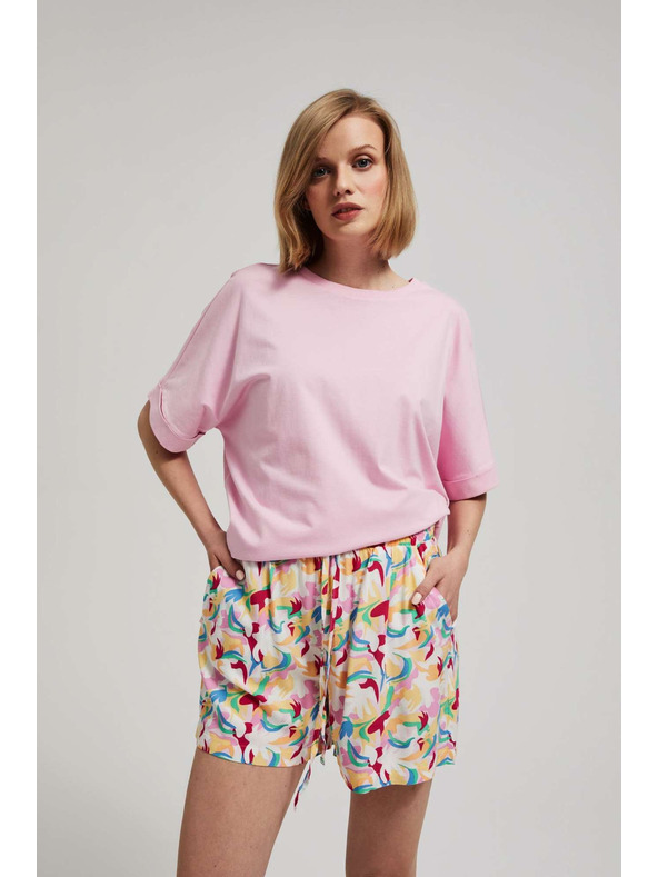 Moodo Lila mintás rövidnadrág Moodo