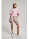 Moodo Lila mintás rövidnadrág Moodo