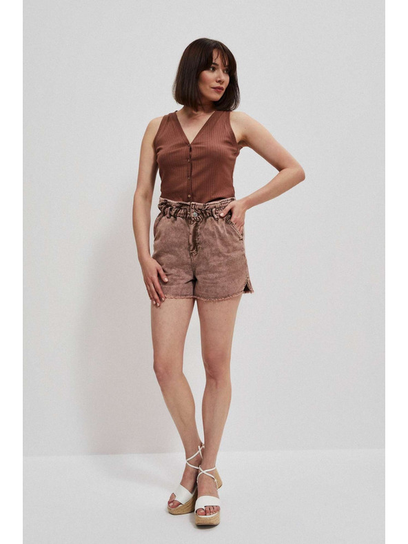 Moodo Bordázott csokoládébarna felső Moodo