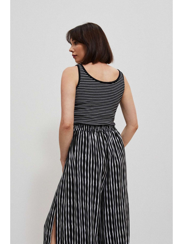 Moodo Fekete-fehér csíkos felső gombokkal Moodo