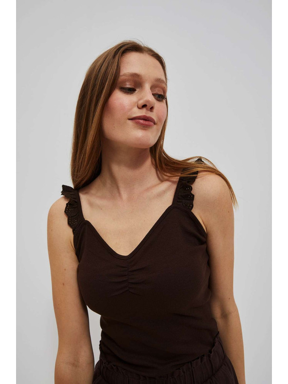 Moodo Sötétbarna felső díszpántokkal Moodo