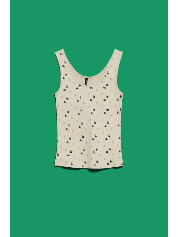 Moodo Homokszínű felső nyomattal Moodo