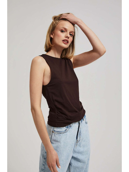 Moodo Sötétbarna felső ráncolt oldallal Moodo