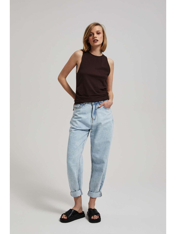 Moodo Sötétbarna felső ráncolt oldallal Moodo