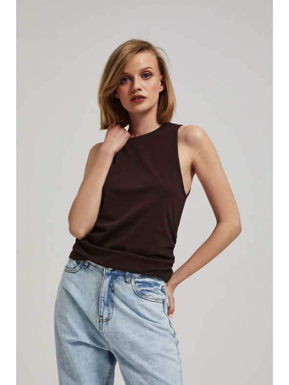 Moodo Sötétbarna felső ráncolt oldallal Moodo