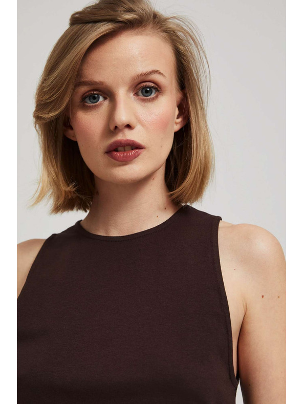 Moodo Sötétbarna felső ráncolt oldallal Moodo