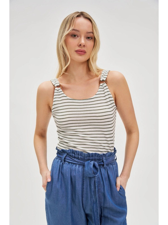 Moodo Fehér csíkos felső Moodo