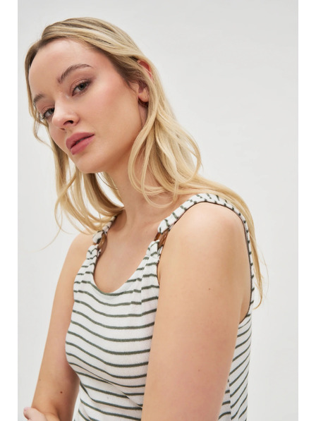 Moodo Fehér csíkos felső Moodo