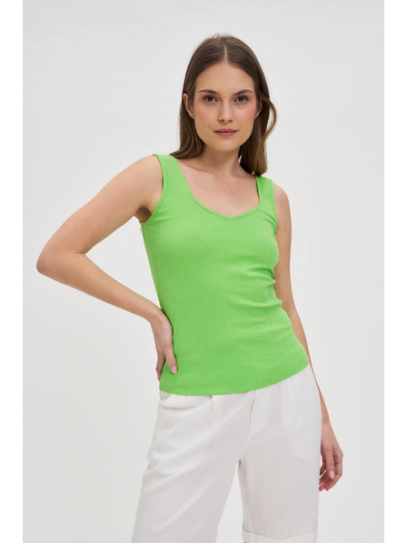 Moodo Zöld bordázott top Moodo