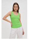 Moodo Zöld bordázott top Moodo