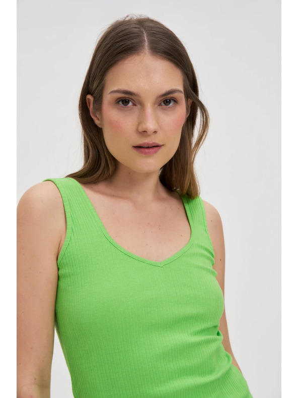 Moodo Zöld bordázott top Moodo