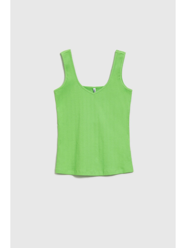 Moodo Zöld bordázott top Moodo