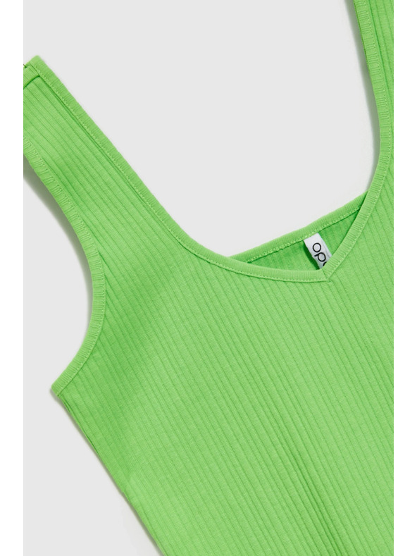 Moodo Zöld bordázott top Moodo