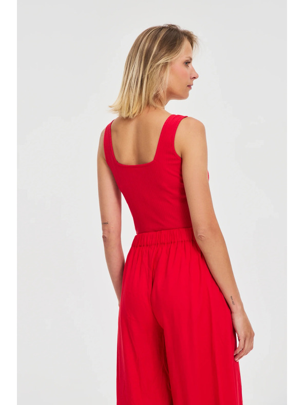 Moodo Piros bordázott top Moodo