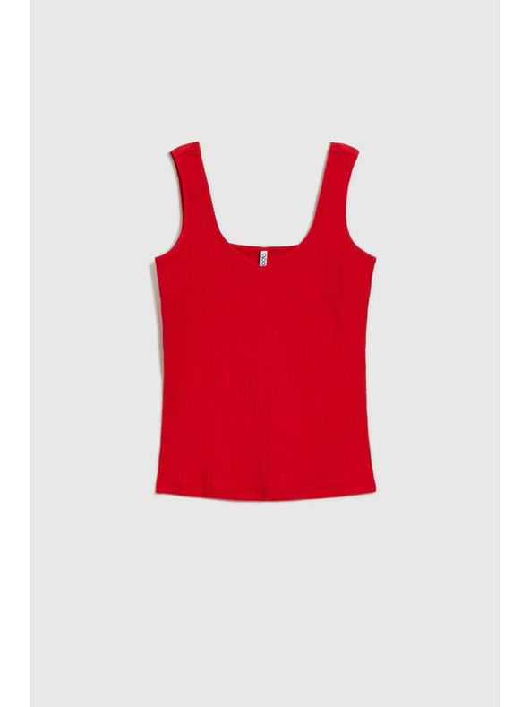 Moodo Piros bordázott top Moodo