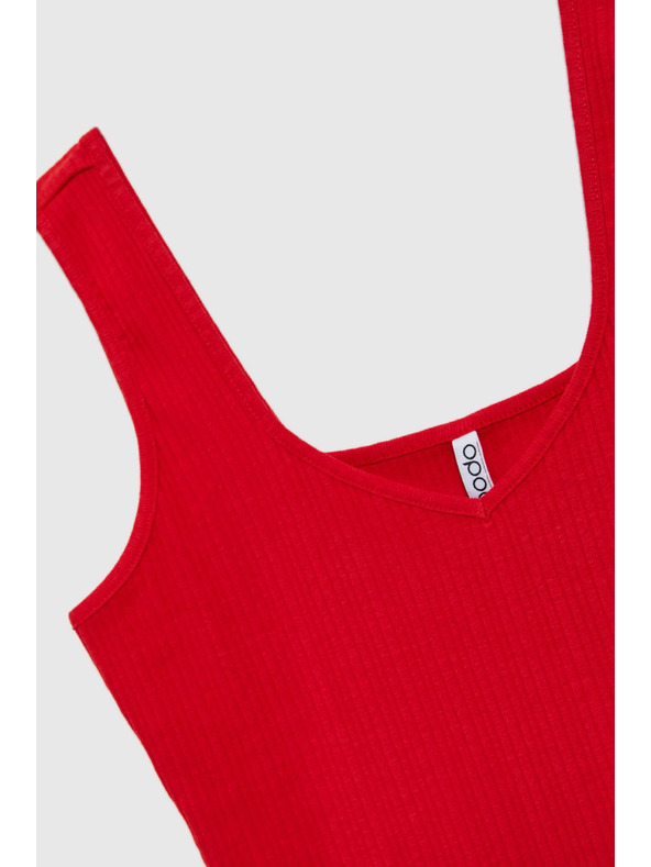 Moodo Piros bordázott top Moodo