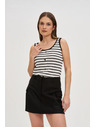 Moodo Fehér-fekete csíkos top Moodo
