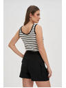 Moodo Fehér-fekete csíkos top Moodo