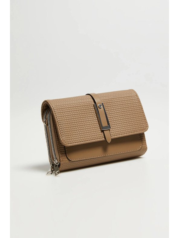 Moodo Bézs zipzáras táska Moodo