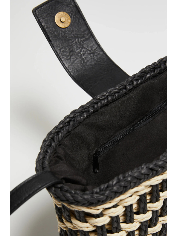 Moodo Fekete szalma táska Moodo